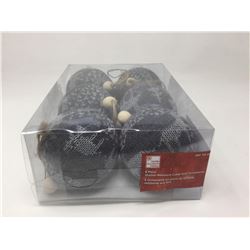 Home Accents Holiday 6 Piece Shatter Resistant Cable Knit Ornaments
