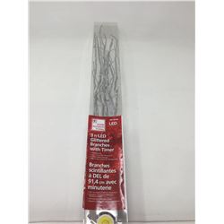 Home Accents Holiday 3ft Glittered Branches with Timer-Silver
