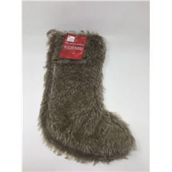 20inch Faux Fur Stocking-Brown