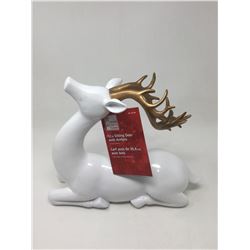 Home Accents Holiday 12inch Sitting Deer with Antlers