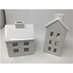 Lot of 2 Ceramic Houses