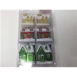 6 Piece Shatter Resistant House Ornaments
