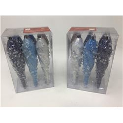 Lot of Shatter Resistant Icicle Ornaments (2 x 6)