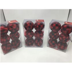 Lot of Shatter Resistant Tartan Ornaments (3 x 6)