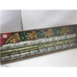 Home Accents Holiday Gift Wrap Kit- Green and Gold