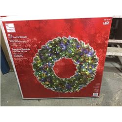 30inchLED Pre-Lit Wreath with Twinkling Lights