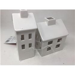 LED Ceramic House-Set of 2
