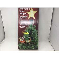 Animated Tree Topper Santas Sleigh