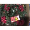 Image 1 : 30inch Battery Operate Icicle Shimmer LED Pre-Lit Wreath with Timer (Red Ornaments)