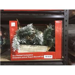 Home Accents Holiday 16" Flocked Centerpiece