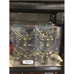 Home Accents Holiday 4-Piece Shatter-Resistant Deer Ornaments Lot of 2
