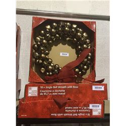 Home Accents Holiday 18" Jingle Bell Wreath with Bow