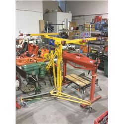 Yellow drywall ceiling hoist