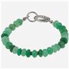 Image 2 : Sterling Silver Chrysoprase Bracelet 7.5"