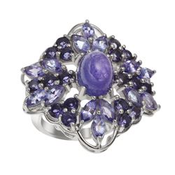 Sterling Silver Tanzanite & Iolite Ring-SZ 6