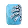 Image 1 : Silver Turquoise & Blue Topaz Overlay Ring-SZ 6