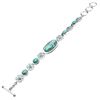Image 2 : Sterling Silver Turquoise Toggle Bracelet 7.75"