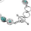 Image 3 : Sterling Silver Turquoise Toggle Bracelet 7.75"