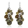 Image 1 : Sterling Silver Labradorite Cluster Drop Earrings