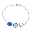 Image 1 : Sterling Silver Multi Gemstone Adjustable Bracelet