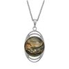 Image 1 : Silver Turquoise & Abalone Reversible Pendant