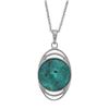 Image 2 : Silver Turquoise & Abalone Reversible Pendant