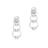 Image 1 : Sterling Silver Tier Circle Zirconia Earrings