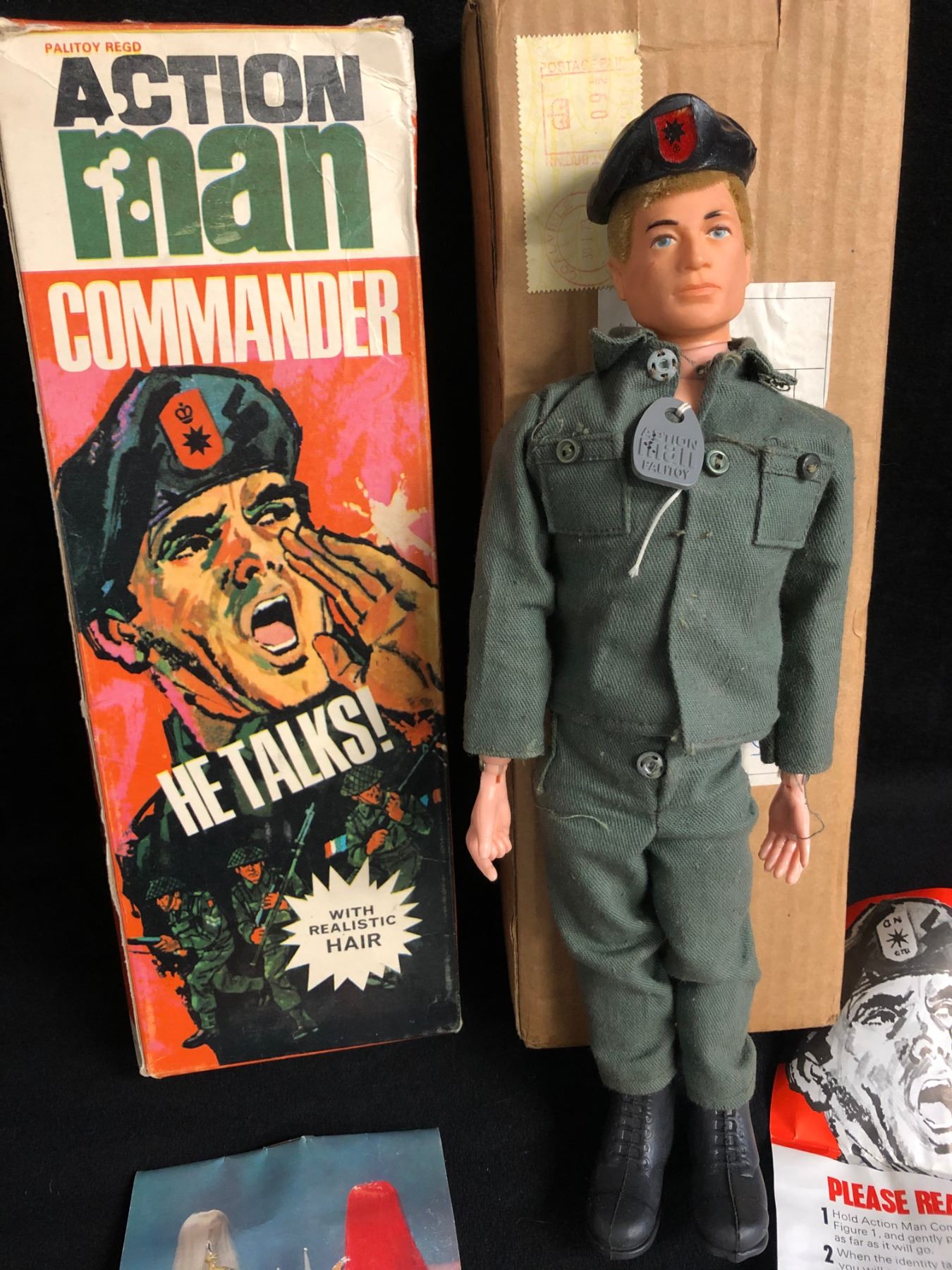 1960'S ACTION MAN COMMANDER TALKING FIGURE WITH ORIGINAL BOXES (MINT)