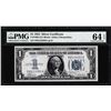 Image 1 : 1934 $1 Funnyback Silver Certificate Note Fr.1606 PMG Choice Uncirculated 64EPQ