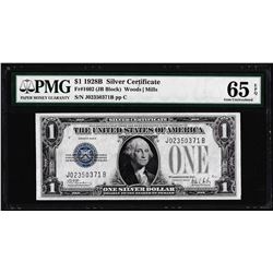 1928B $1 Funnyback Silver Certificate Note Fr.1602 PMG Gem Uncirculated 65EPQ