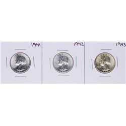 Lot of 1941-1943 Washington Quarter Coins