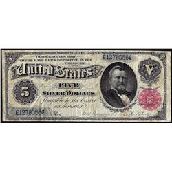 1891 $5 Silver Certificate Note