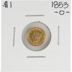 1853-O $1 Liberty Head Gold Dollar Coin