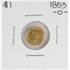 Image 1 : 1853-O $1 Liberty Head Gold Dollar Coin