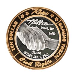 .999 Fine Silver Flamingo Reno, Nevada $10 Limited Edition Gaming Token