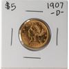 Image 1 : 1907-D $5 Liberty Head Half Eagle Gold Coin