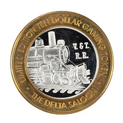 .999 Silver The Delta Saloon Nevada $10 Casino Limited Edition Gaming Token