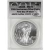 Image 1 : 2011 $1 American Silver Eagle Coin ANACS MS70 First Day of Issue