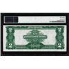 Image 2 : 1899 $2 Mini-Porthole Silver Certificate Note Fr.256 PMG Choice Uncirculated 63