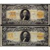 Image 1 : Lot of 1906 & 1922 $20 Gold Certificate Notes