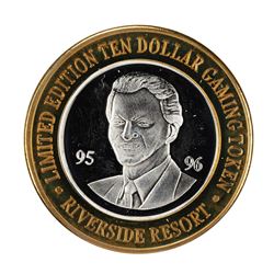 .999 Silver Riverside Resort Hotel & Casino $10 Casino Limited Edition Gaming Token