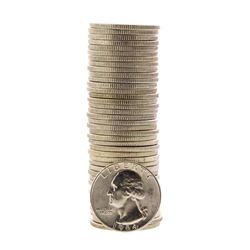 Roll of (40) Brilliant Uncirculated 1964-D Washington Quarter Coins