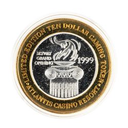 .999 Fine Silver Atlantis Casino & Resort Reno, NV $10 Limited Edition Gaming Token