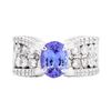 Image 1 : 14KT White Gold 1.59 ctw Tanzanite and Diamond Ring