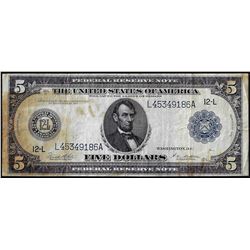 1914 $5 Federal Reserve Note San Francisco