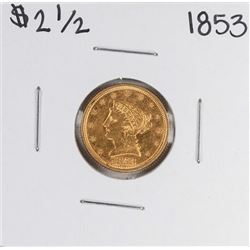 1853 $2 1/2 Liberty Head Quarter Eagle Gold Coin