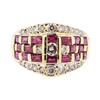 Image 2 : 14KT Yellow Gold 1.70 ctw Diamond and Ruby Ladies Ring