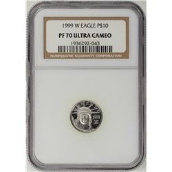 1999-W $10 Proof Platinum American Eagle Coin NGC PF70 Ultra Cameo