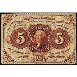 July 17, 1862 Five Cents Perforated Edges First Issue Fractional Currency Note