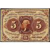 Image 1 : July 17, 1862 Five Cents Perforated Edges First Issue Fractional Currency Note